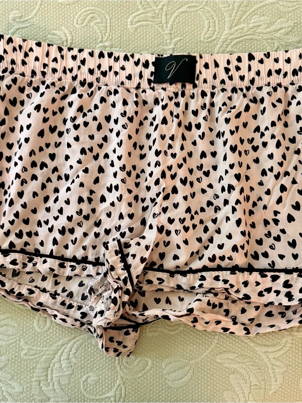 Victoria's Secret Pink 'Love' Tee and Heart-Print Sleep Shorts